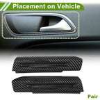 Interior Door Handle Bowl Cover Trim for Ford Mustang (Carbon Fiber, Black)