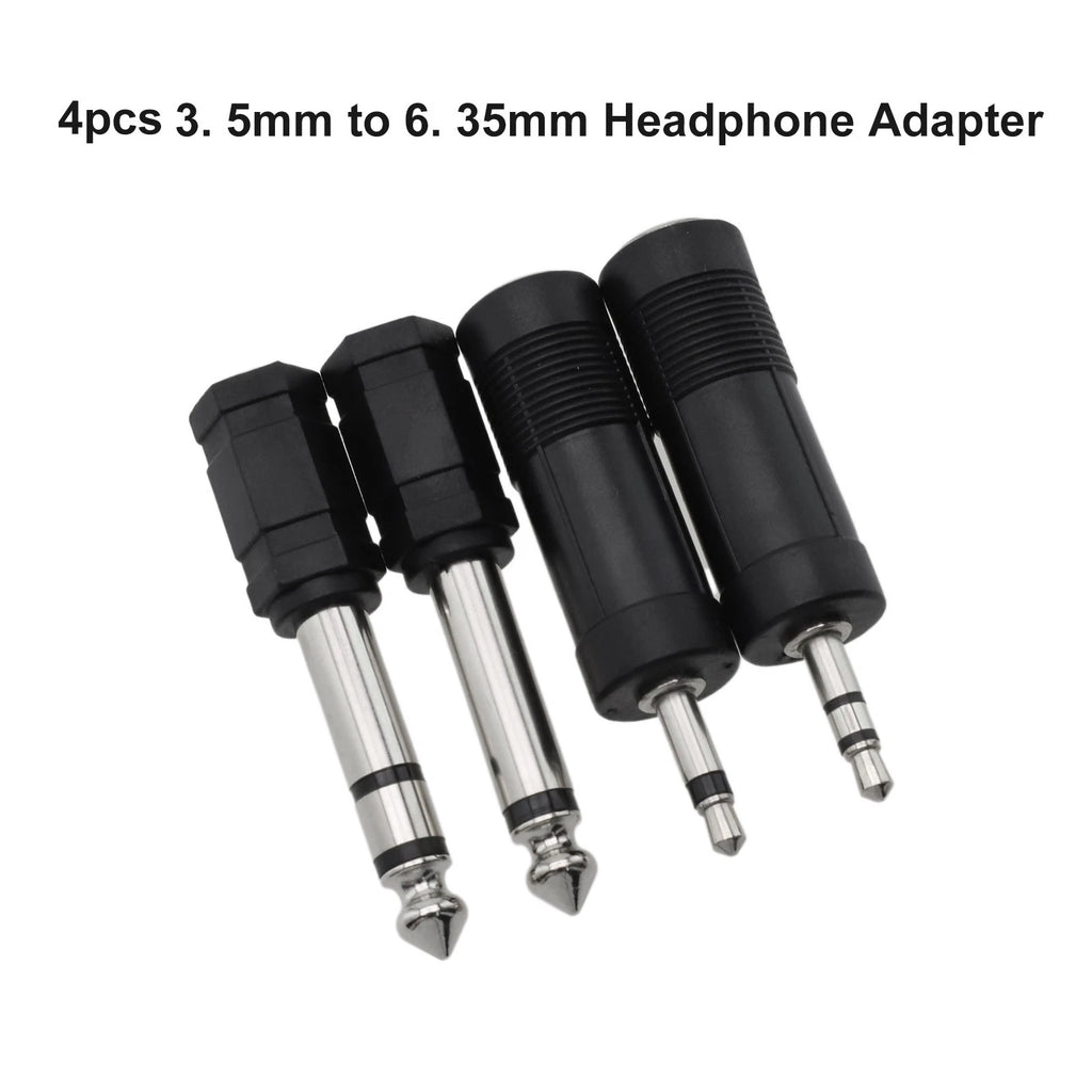 4X Headphone Adaptor Connector 1/4 Inch to 3.5mm/6.35mm Converter