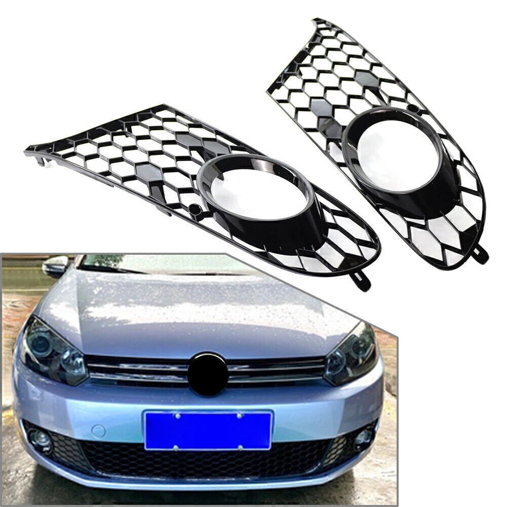 Honeycomb Front Lower Bumper Mesh Fog Light Grille for VW Golf 6 Mk6 Jetta (2009–2014)