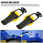 2X Quick Release Bumper Hatch Buckle Fasteners for Auto Car (Carbon Fiber)