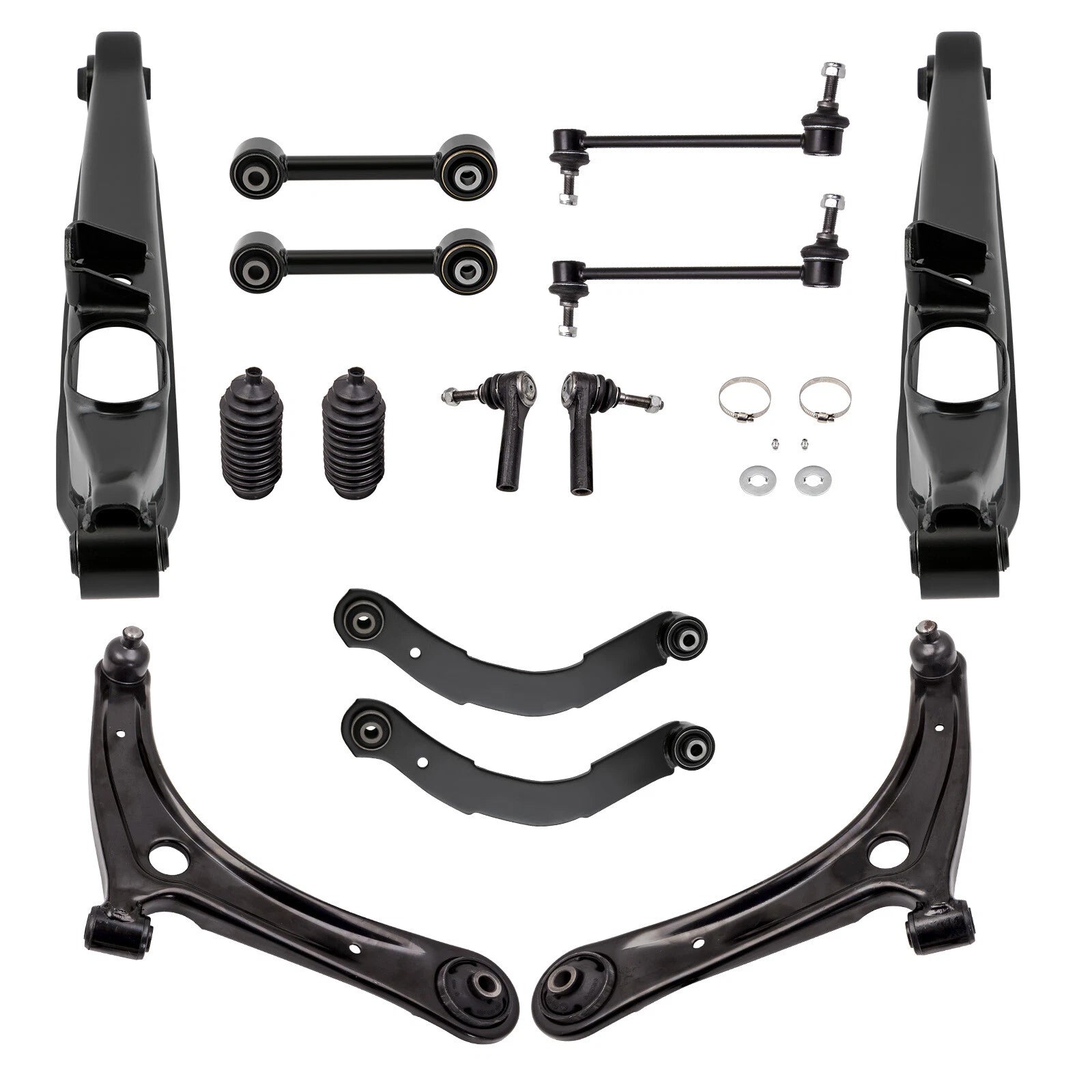 Front & Rear Lower Control Arm Tie Rod End For 2007-2017 Jeep Compass Patriot
