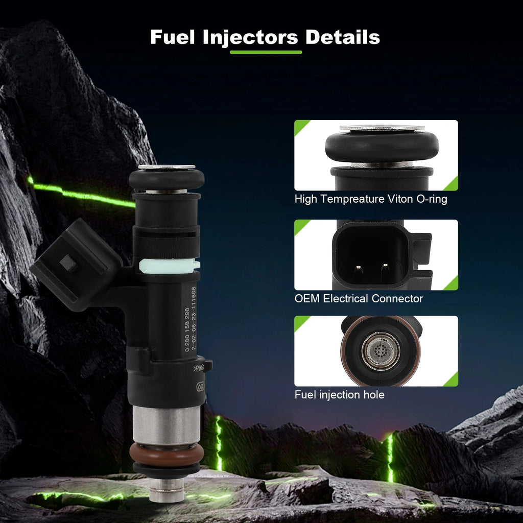 8Pcs Fuel Injectors for Ford Mustang V8 5.8L (2013–2014) FJ1163 DR3Z9F593A