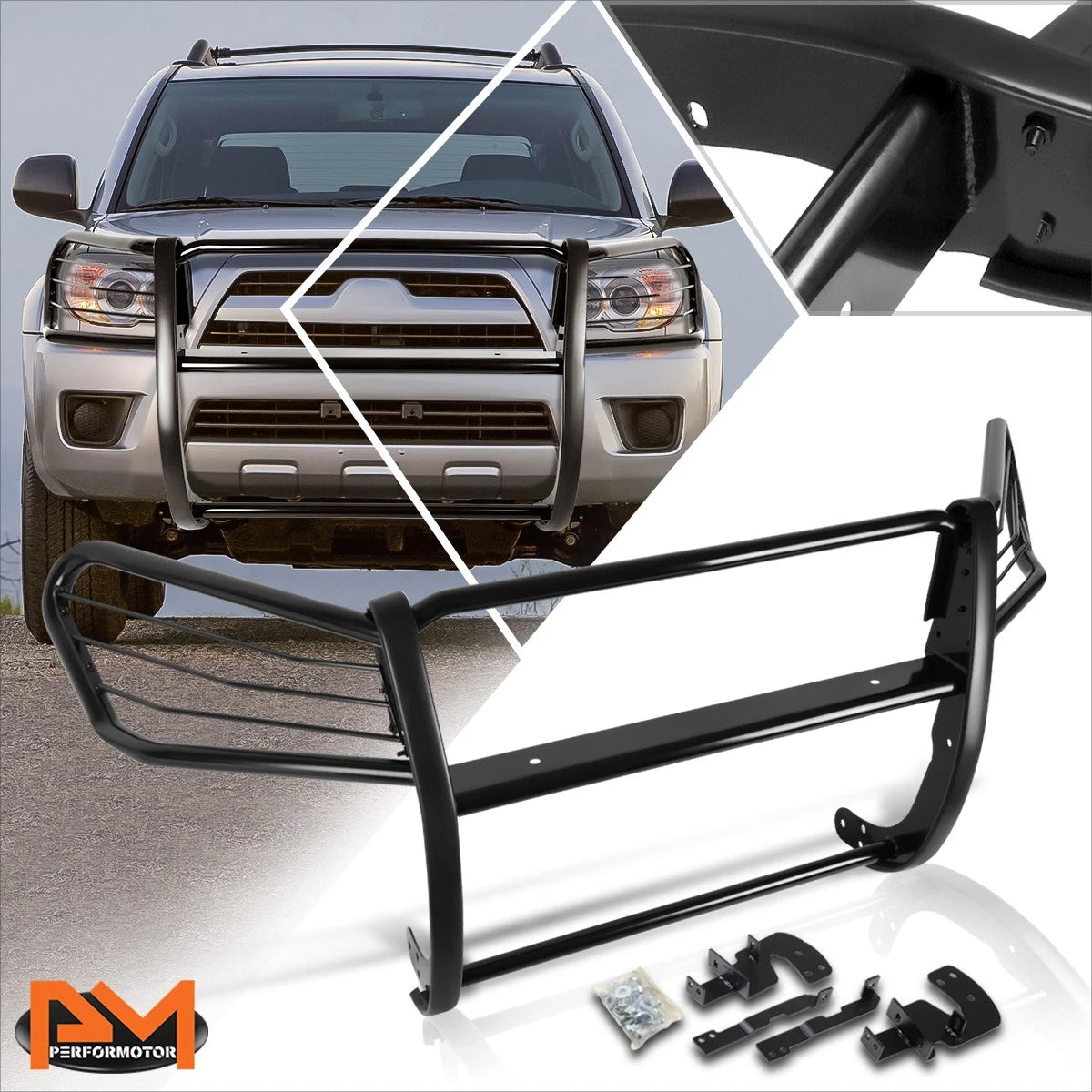 Bumper Brush Grill Guard Protector for 4Runner/SW4 (2003–2009) N210 Black