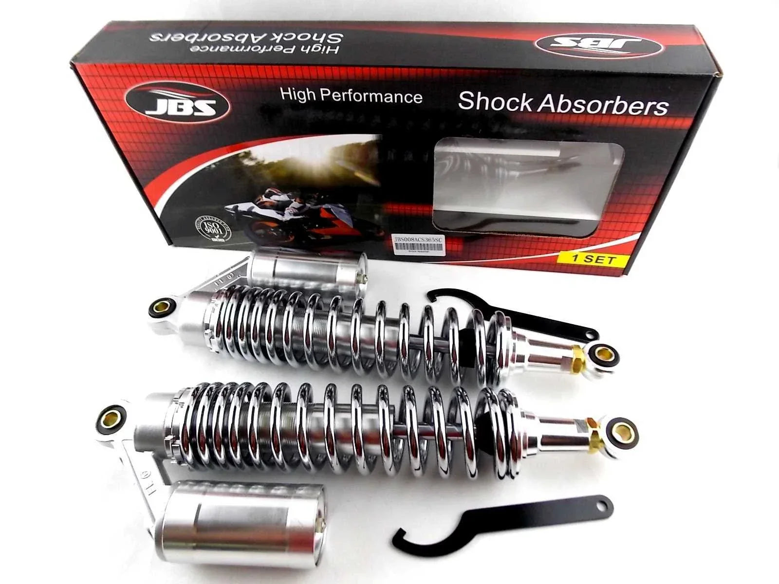 365mm JBS Nitrogen Cell Shock Absorbers for Royal Enfield 650 Interceptor