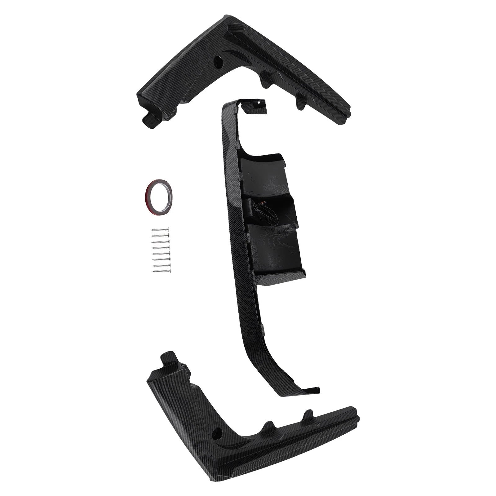 Carbon Style Rear Diffuser with LED for BMW F80 M3 F82 M4 (2015–2020)