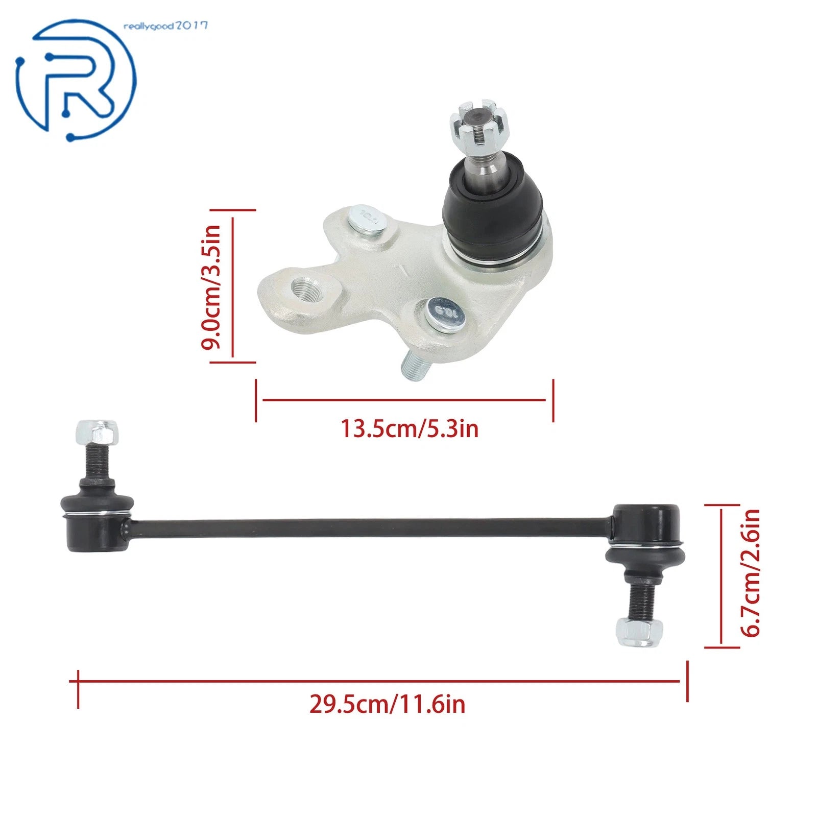 Set of 4 Front Lower Ball Joints Sway Bar End Links for Toyota Highlander (2008–2019)