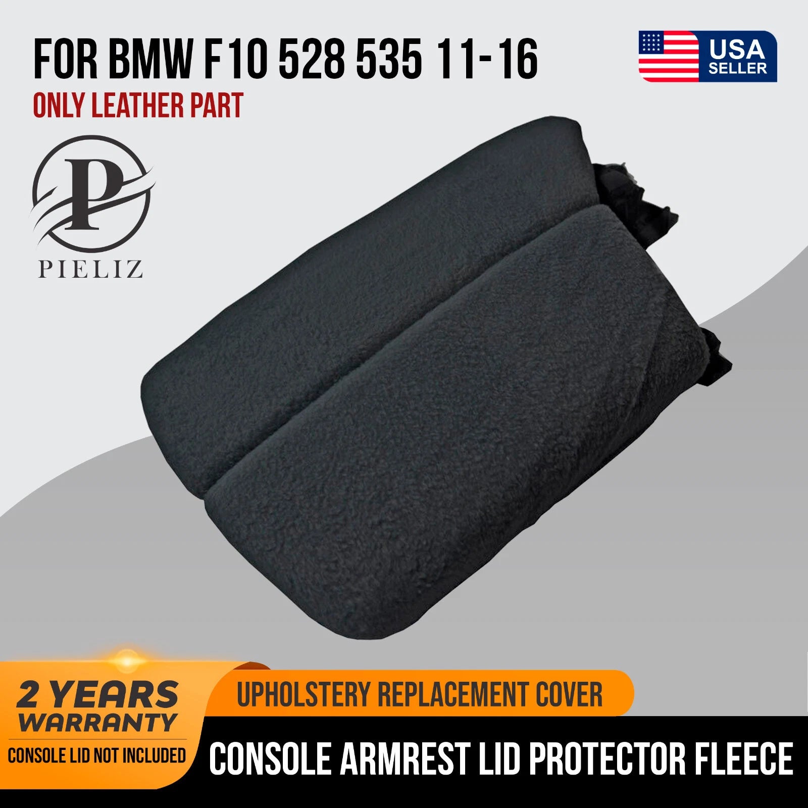 Armrest Cover Protector for BMW F10 528 535 (2011–2016) Black Fleece