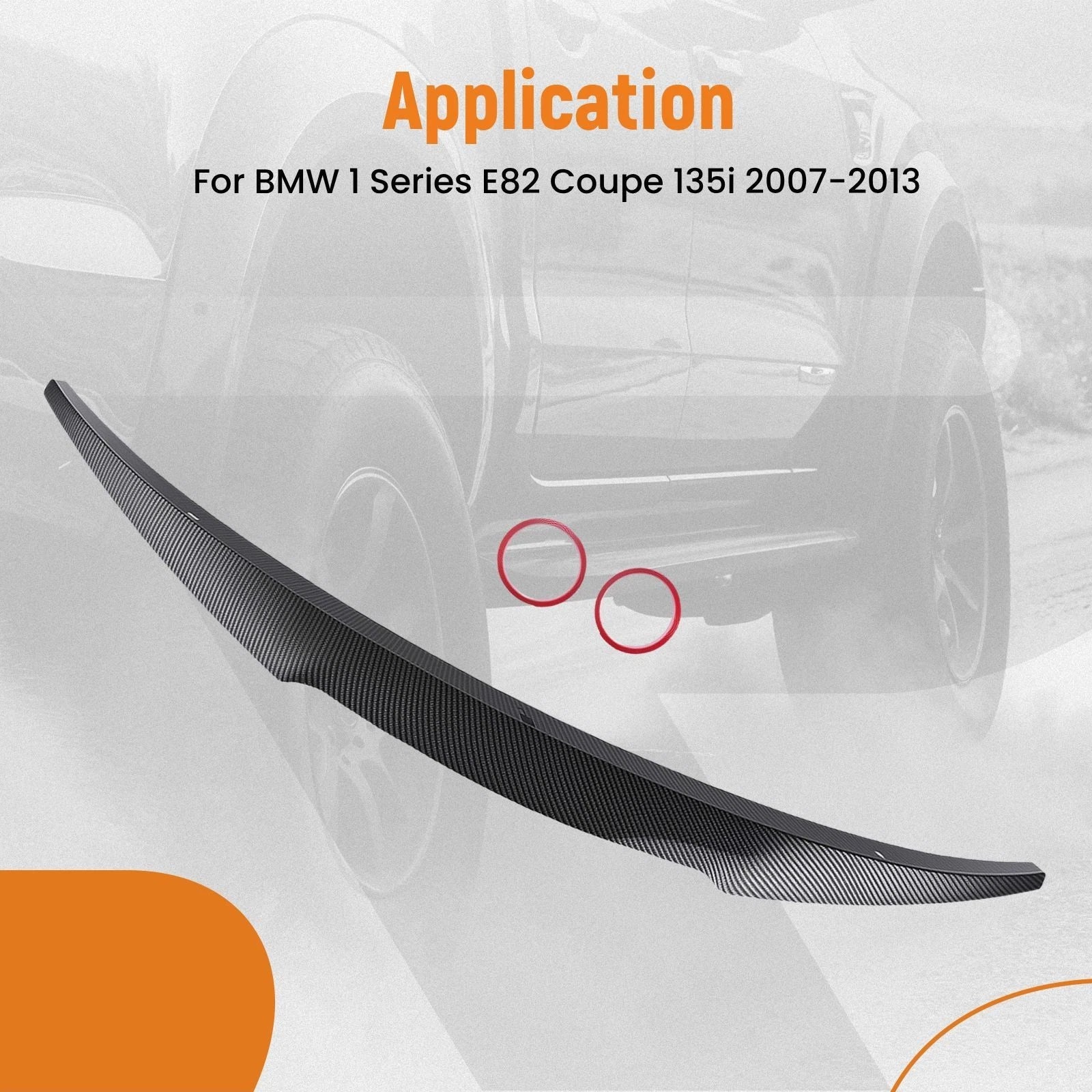 ABS Plastic Rear Trunk Spoiler for BMW 1 Series E82 Coupe 135i (2007–2013)