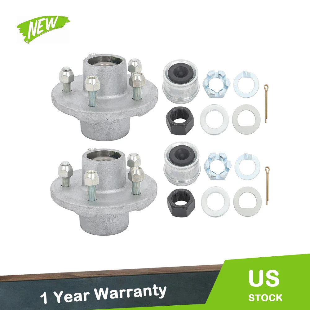 2X Pre-assembled Trailer Hub Kit for 3,500lbs (5 on 4.5) #84 Spindle