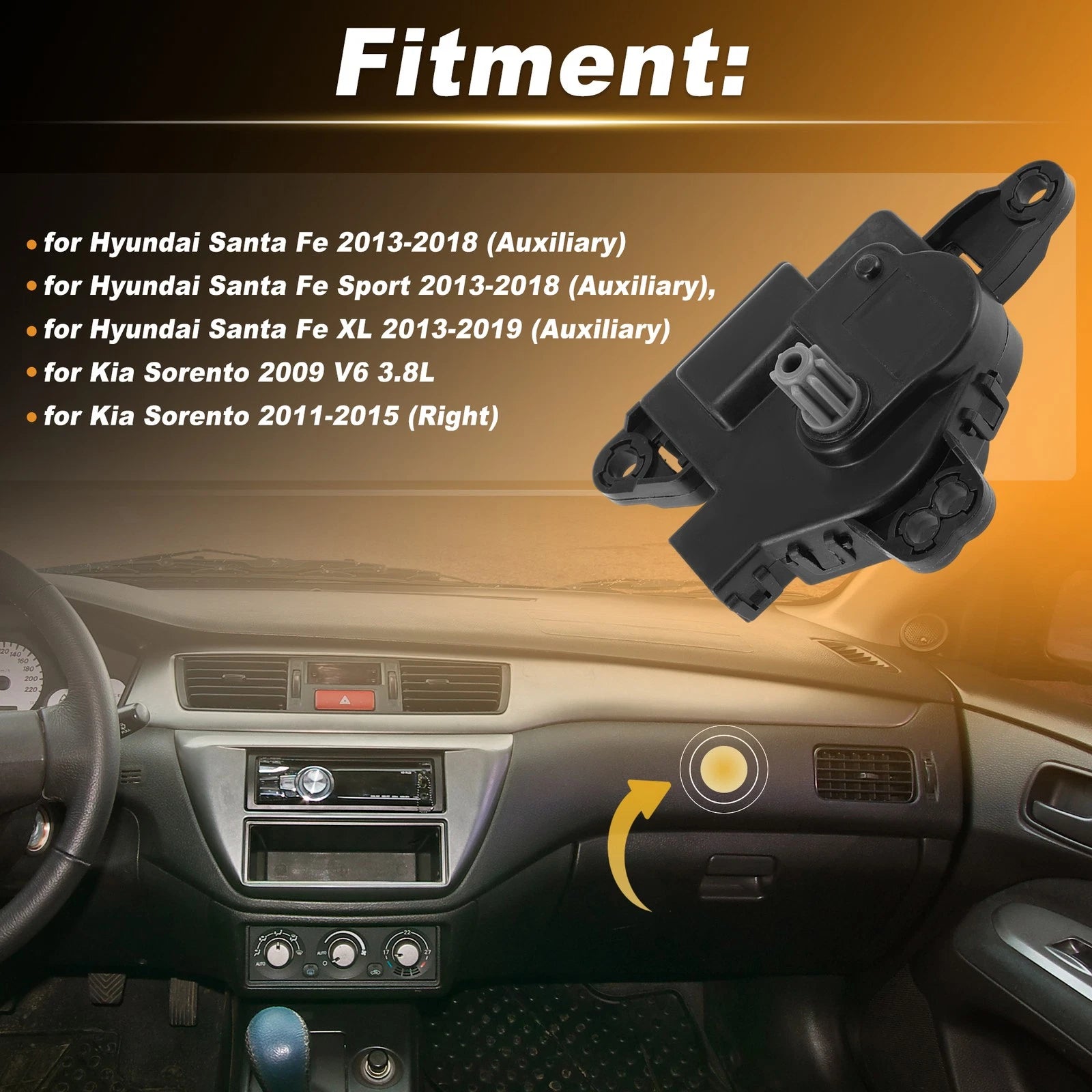 HVAC Heater Blend Door Actuator for Hyundai Santa Fe Sport (2013–2018)