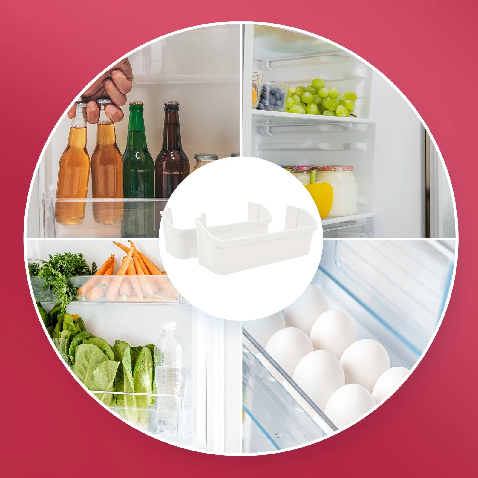 2-Pack Lower Shelf for Frigidaire Refrigerator (240323001)