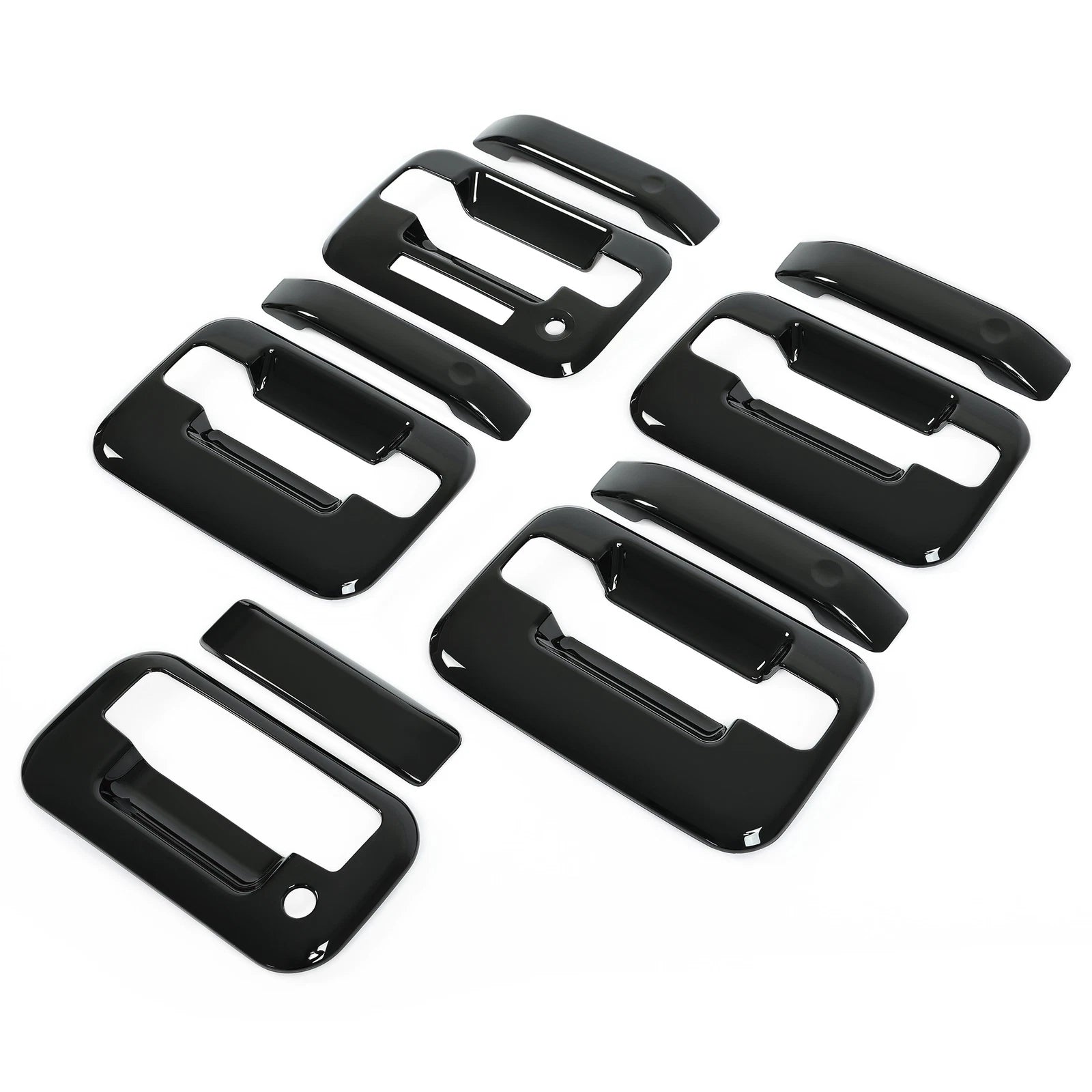 Set of 4 Black Door Handle Covers w/ Key Pad & Tailgate Handle for Ford F150 (2004–2014)