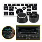Set of 2 A/C Climate Control Audio Knobs + Radio Button for Car Interior
