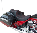 Predator III Seat for Harley-Davidson (2000–2023) - Double Diamond, Red Stitching