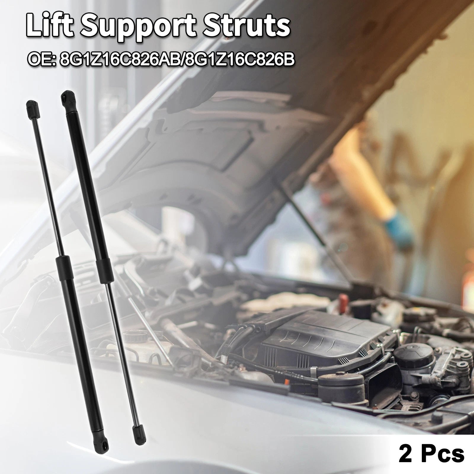 Front Hood Lift Supports Struts for Ford Taurus (2000–2007) No. 8G1Z16C826AB/8G1Z16C826B