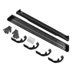 Set of 2 Black 6" Side Step Boards for Chevrolet Silverado GMC Sierra HD (2019–2025)