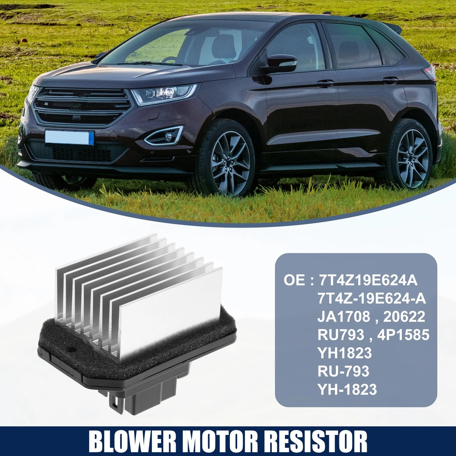 HVAC Blower Motor Resistor 7T4Z-19E624-A for Lincoln MKX, Ford Edge (2007–2014)
