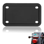 Rust-Proof Silicone License Plate Frame for Black Motorcycle (Universal) (2015–2025)