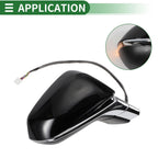 Right Side Door Mirror for Lexus NX200t (2015–2017) Manual Folding Gloss Black