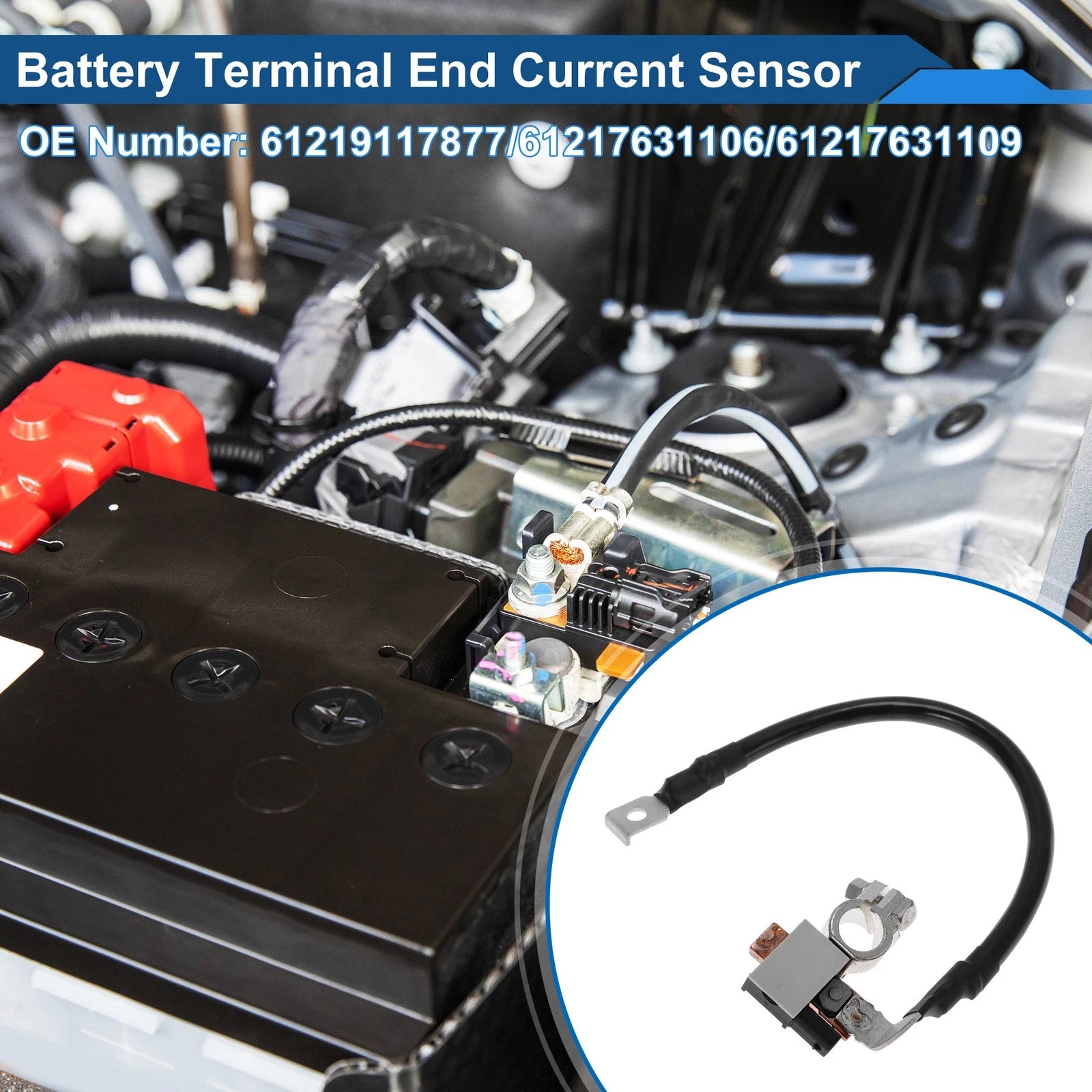Battery Current Sensor No.61219117877 for BMW 320i (2013–2018) 1 Pc