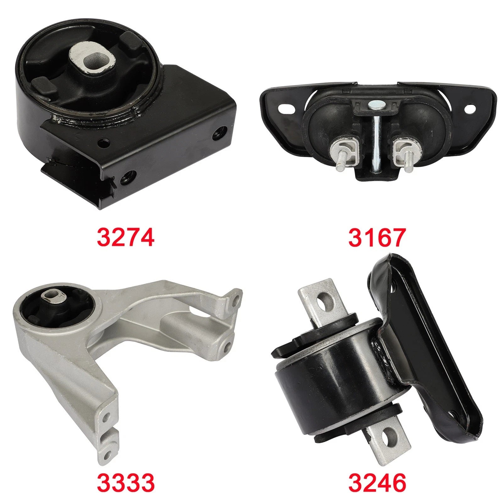 Set of 4 Motor & Trans Mounts for Dodge Journey (2011–2019) A5551 A5443 A5589 A5543