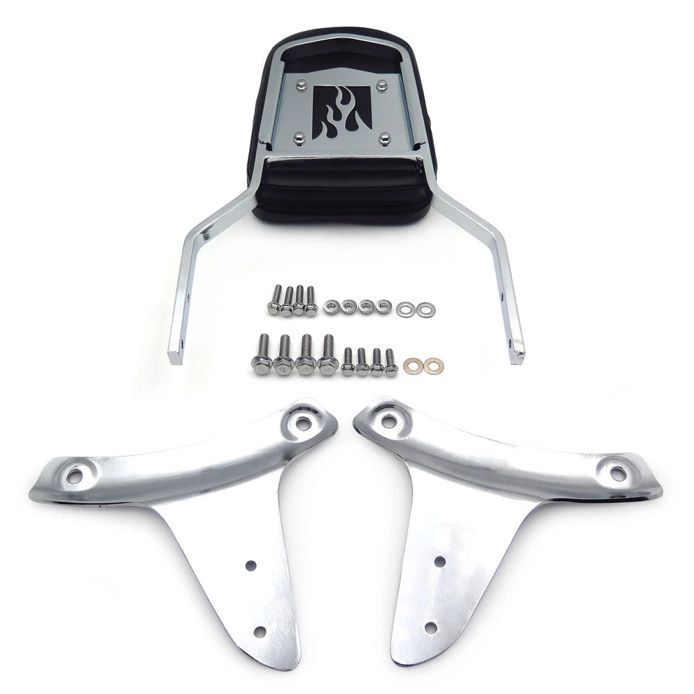Flame Backrest Sissy Bar for Honda Shadow ACE 750 VT750 ACE 400 VT400 (1997–2003)