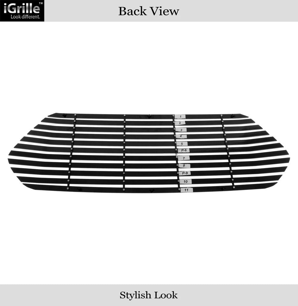 Upper Grille Insert for Toyota Tacoma (2016-2018) Black Silver