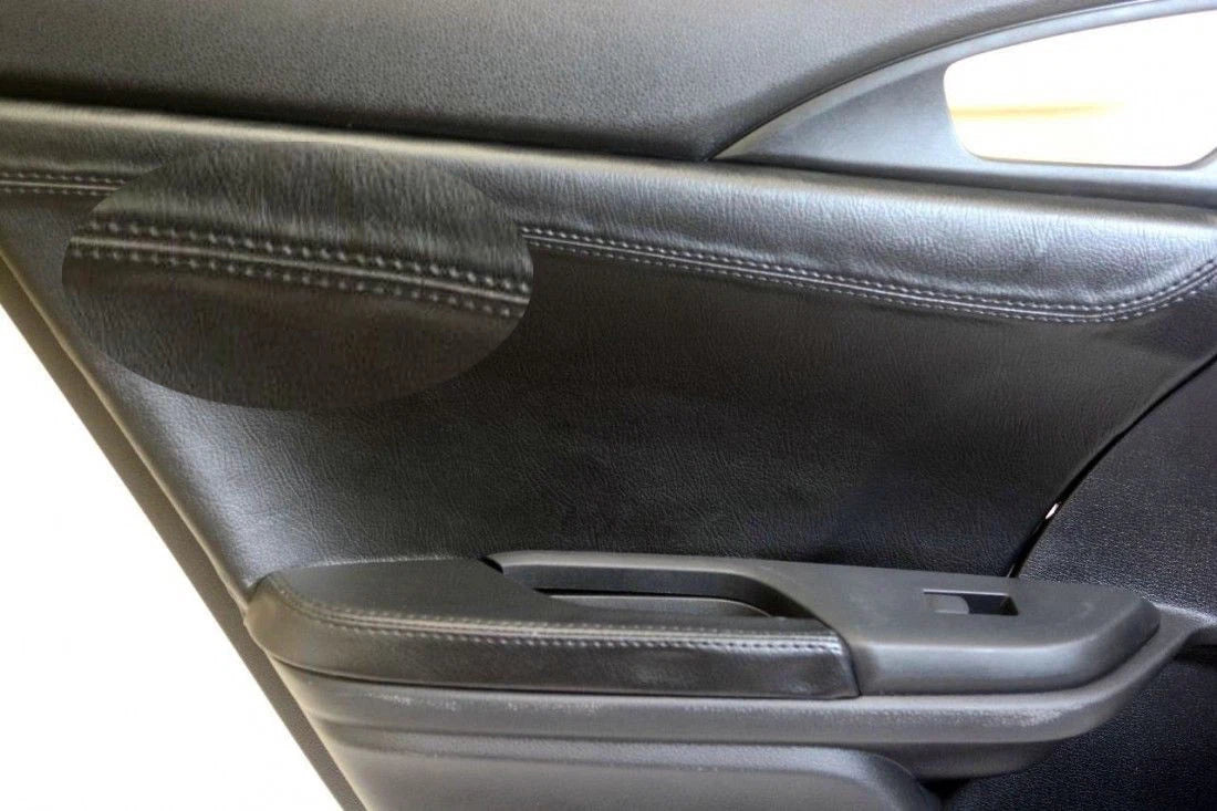 Rear Insert Door Leather Cover for Honda Civic (2016–2020) Black