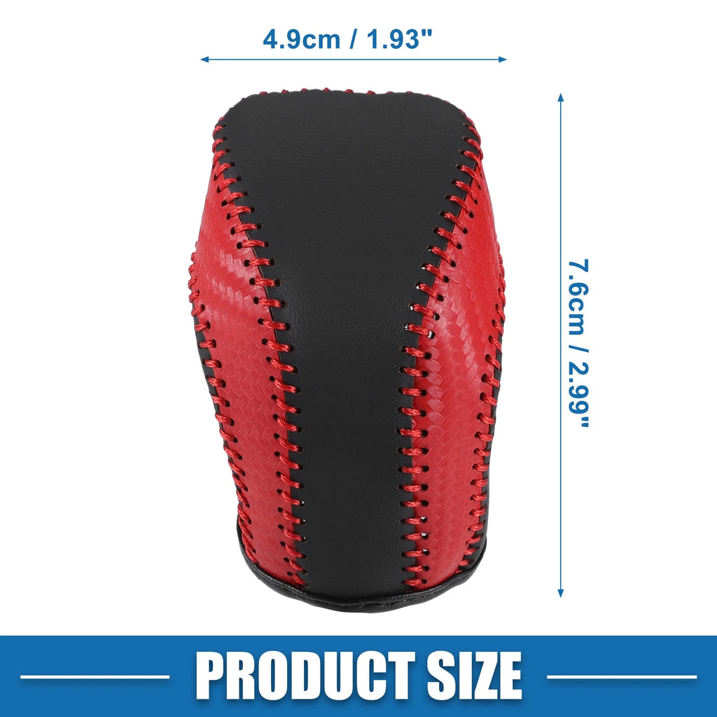 Gear Shifting Knob Cover for Toyota Corolla (2019–2022) Red Black Stitches