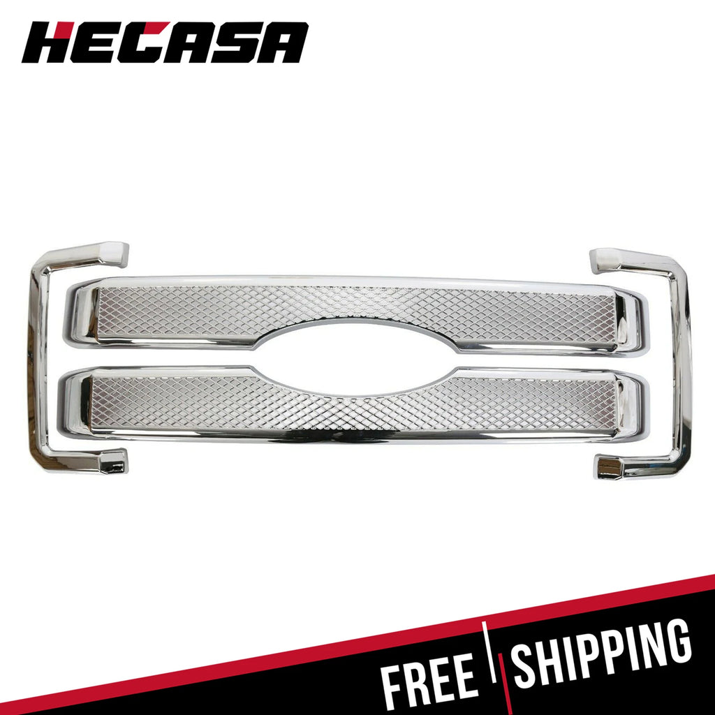 Front Chrome Grille Cover Overlay for Ford F250 F350 F450 (2011–2016)