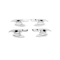 Carbon Silver Door Handle Bowl Cup Cover Trim for Nissan Navara NP300 (15-21)