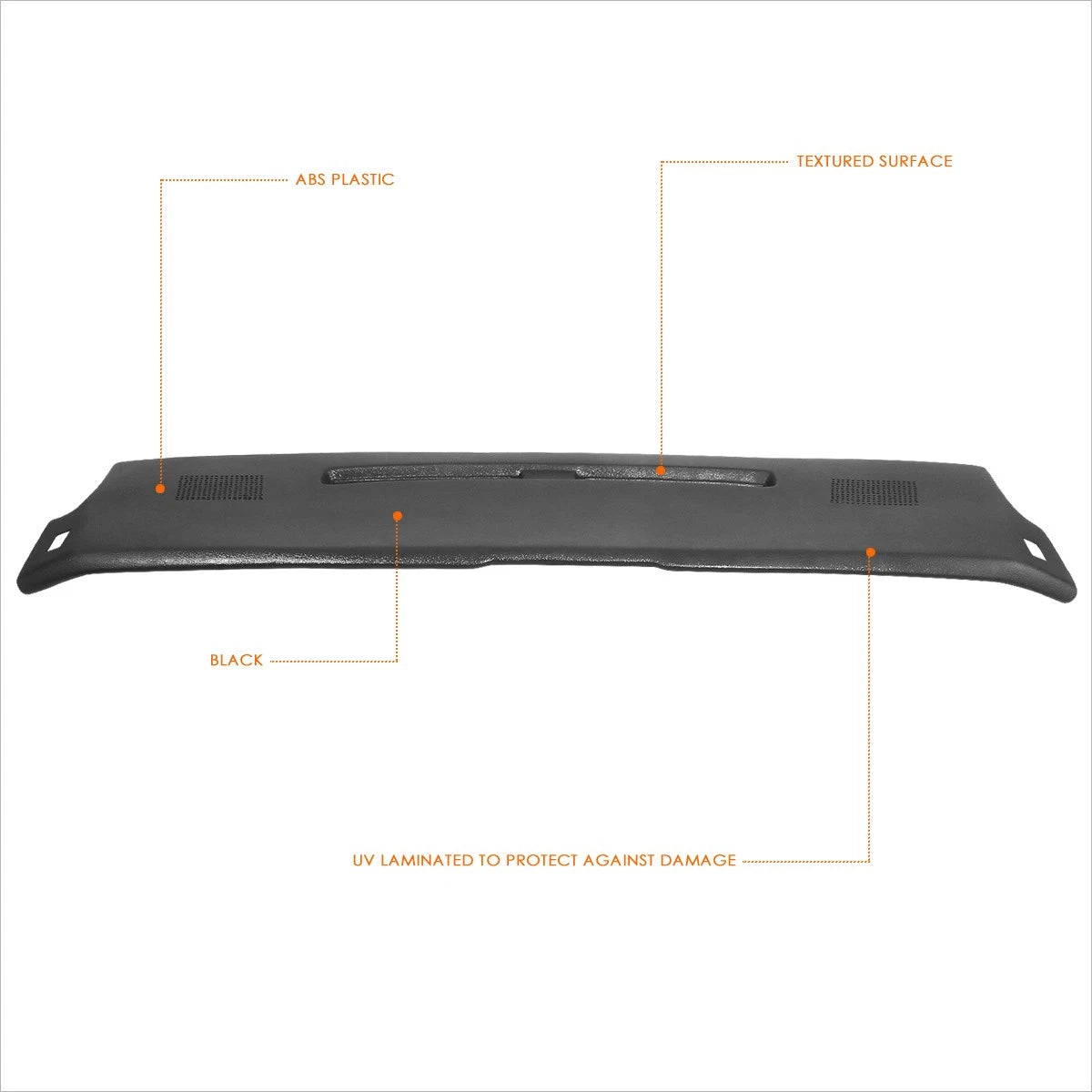 Dash Cap Cover Overlay for Chevy Camaro (1984–1992) - Textured Black ABS Plastic