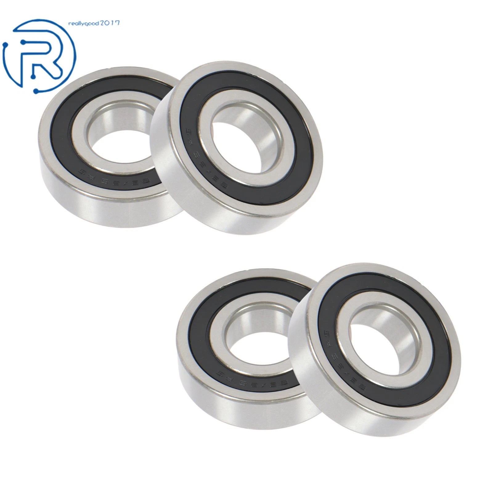 Set of 4 Double Rubber Seals 63/32-2RS for Deep Groove Ball Bearing 32x75x20 mm