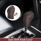 1 Pc Gear Shift Knob Cover for Nissan Maxima (2016–2023) Brown Faux Leather