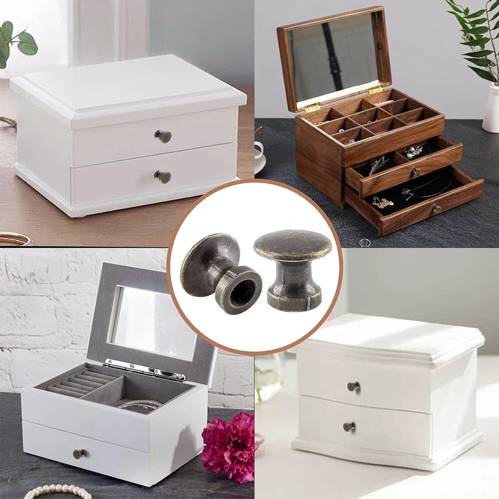 12Pcs Zinc Alloy Antique Furniture Pull Handle Knob for Cabinets & Drawers