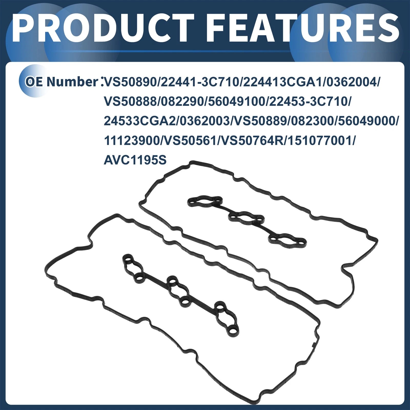 Valve Cover Gasket Set for Hyundai Azera (2012–2017) 3.3L V6 VS50890