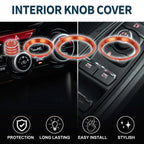 Set of 4 AC Climate Heater Mirror Knob Covers for Subaru Forester (2019–2024) Orange