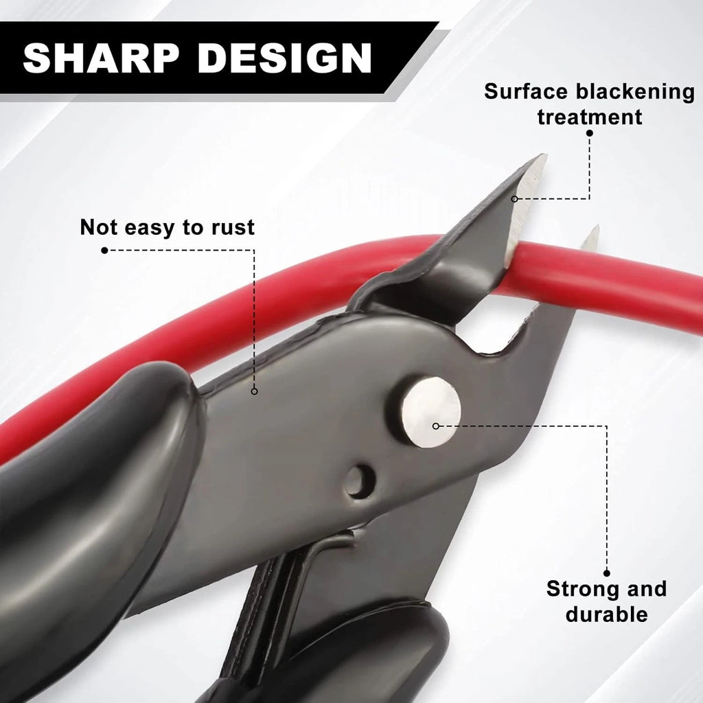 Set of 10 Flush Wire Cable Cutters Diagonal Cutting Pliers