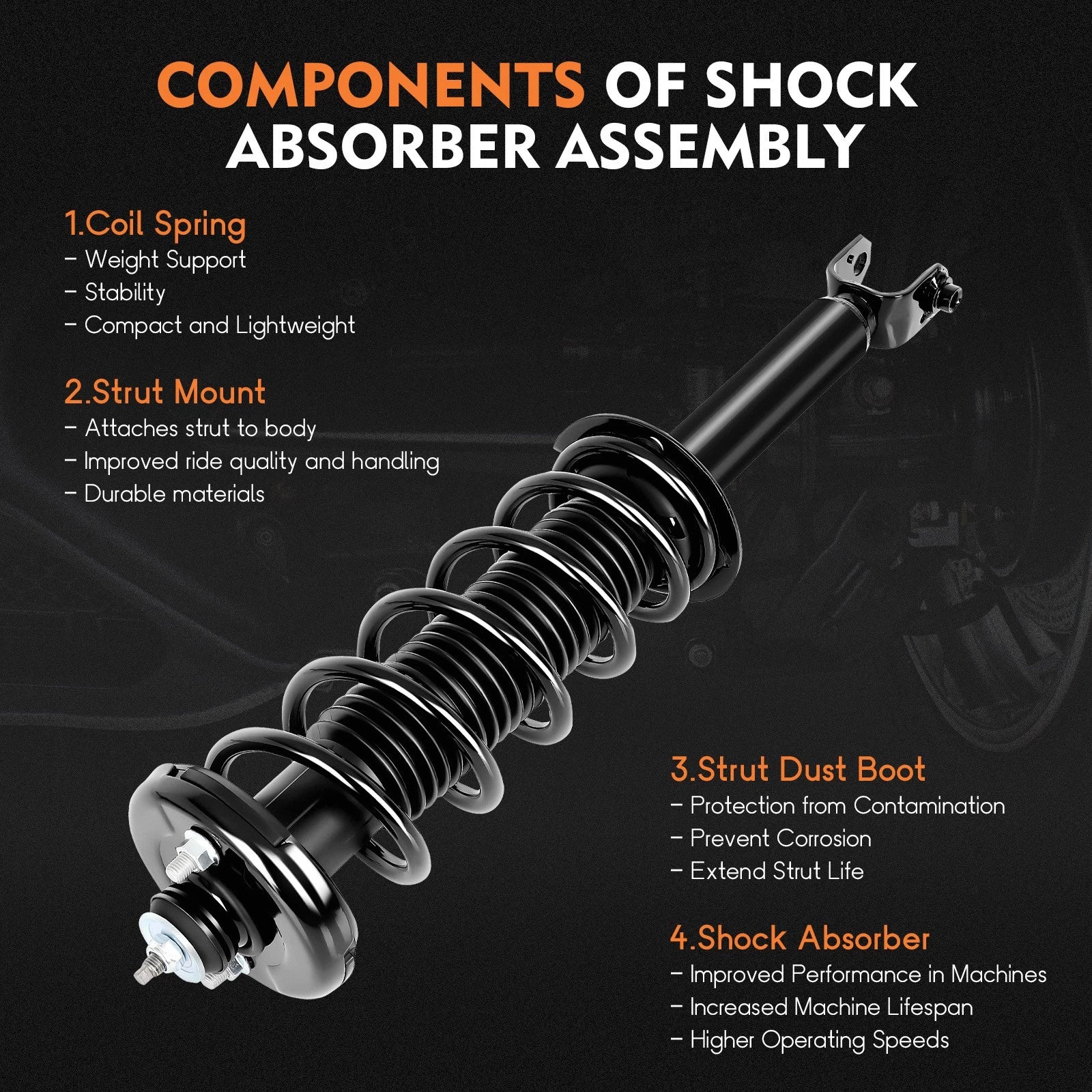 2X Rear Quick Complete Struts & Coil Spring Assembly for Acura TSX (2009-2012)