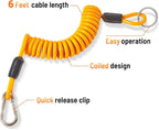 5ft Coiled Breakaway Cable for RV Towing Safety