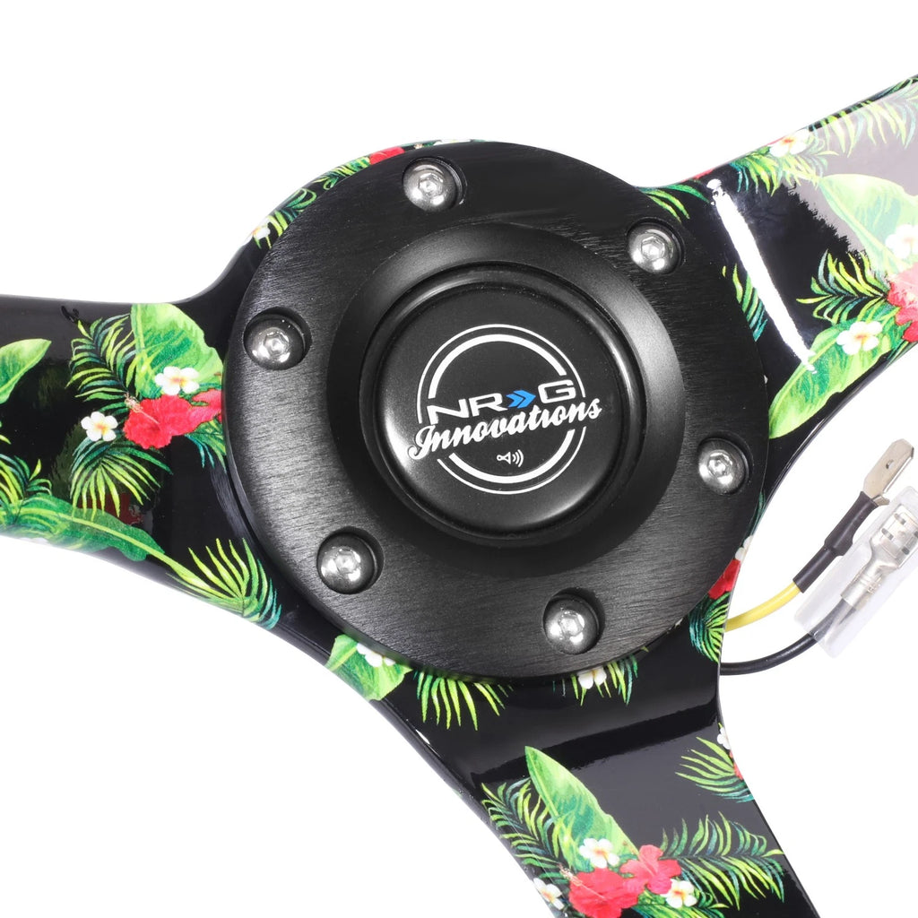 NRG 350mm 3" 3-Spoke Black Suede Steering Wheel for Universal Fit
