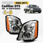 HID Xenon Headlight Pair for Cadillac DTS (2006–2011) with Ballast & Bulb