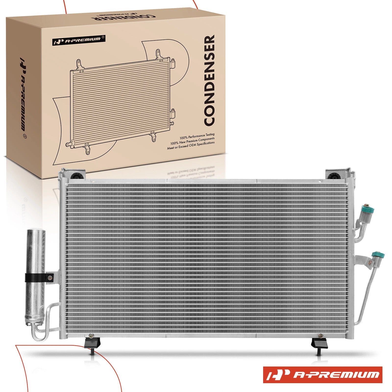 A/C Condenser with Bracket & Receiver Drier for Mitsubishi Outlander (2003–2006)