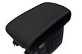 Leather Console Lid Armrest Cover for Subaru Tribeca (2006–2014) Purple Stitch