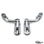 5" Angled Gear Skull Foot Pegs for Harley Sportster (32mm, 1.25" Clamp)