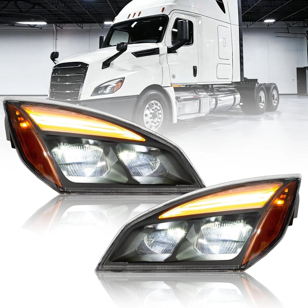 Full LED Headlights for Freightliner Cascadia (2018–2024)
