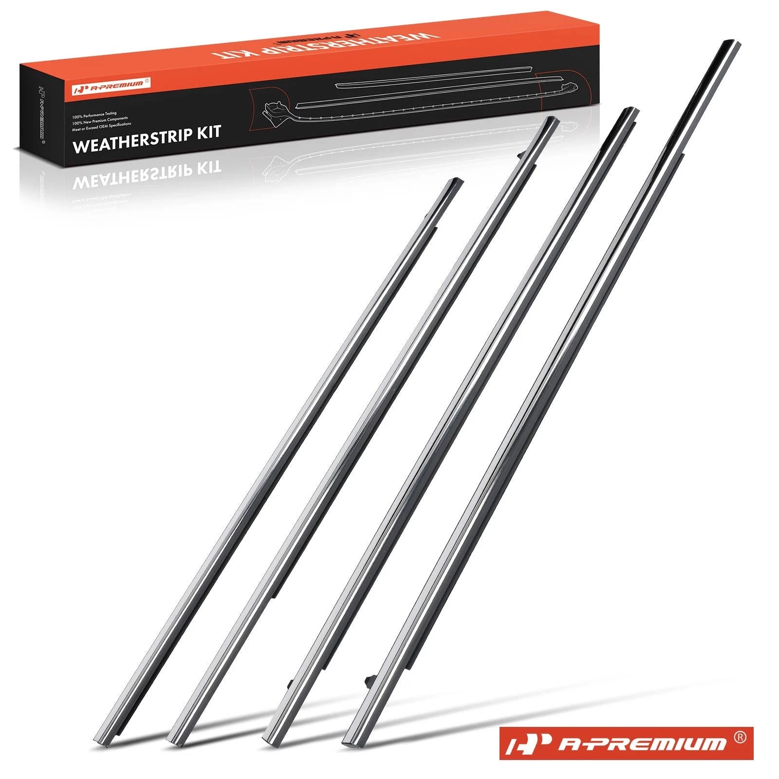 Set of 4 Door Weatherstrip Seals for Honda Accord