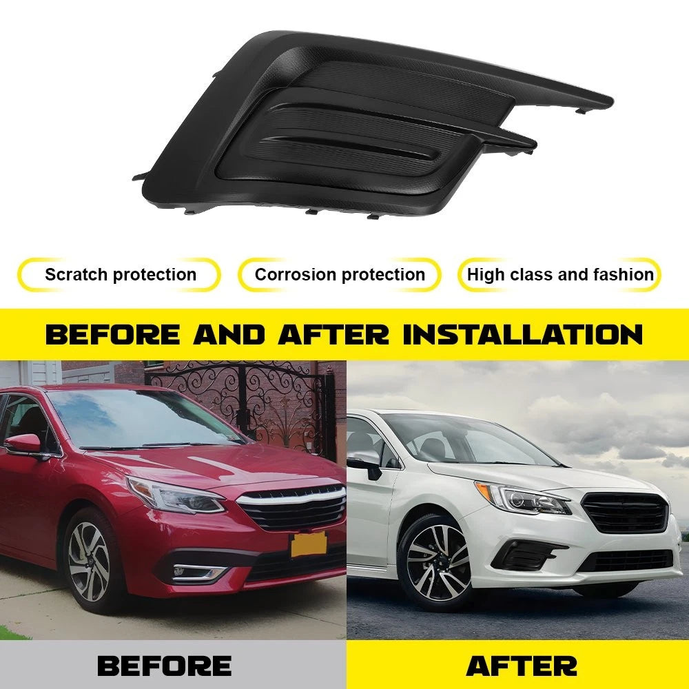 2X Fog Light Cover Bezel for Subaru Legacy (2018–2019) - Black ABS