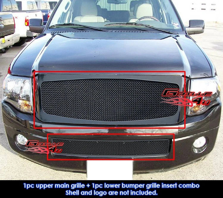 Black Stainless Steel Mesh Grille for Ford Expedition (2007-2014)