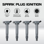 Set of 4 Ignition Coils UF507 for Lexus GS300 GS350 IS250 LS460 & Toyota Sequoia (2000–2019)